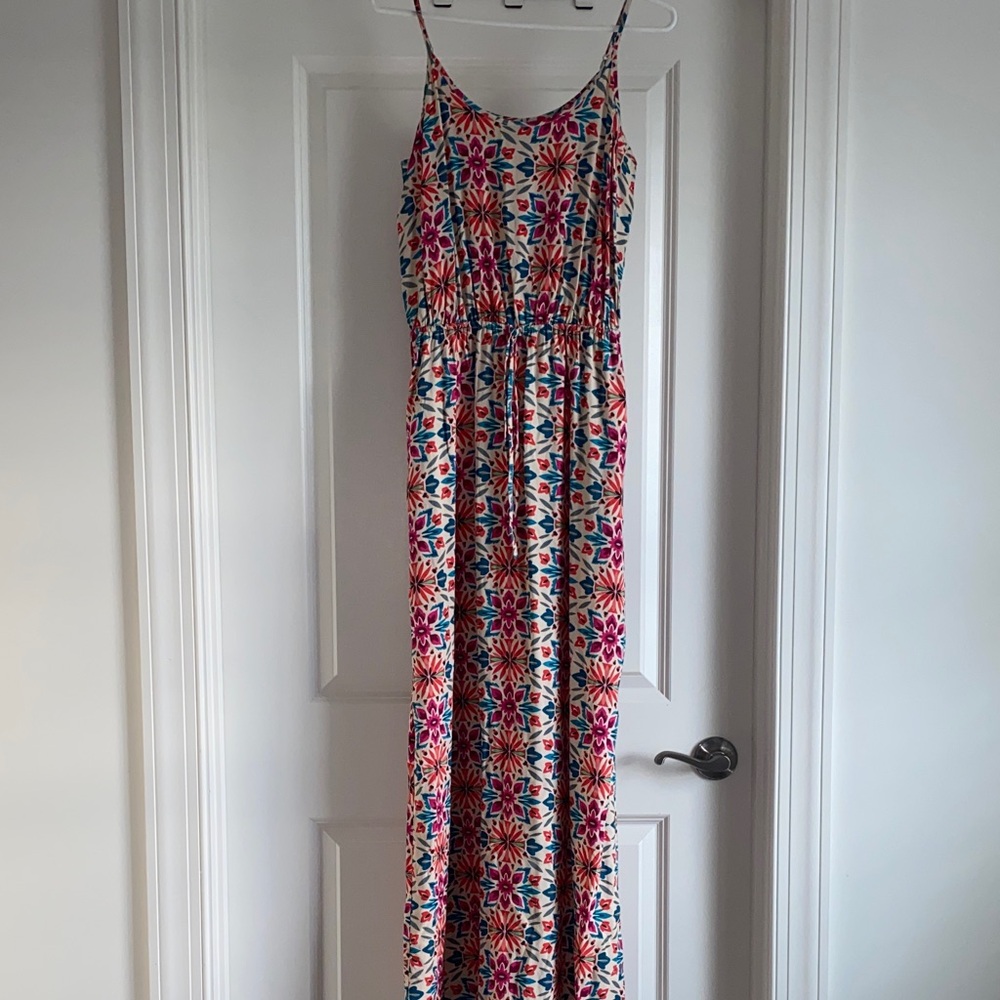 GAP Floral Spaghetti-Strap Maxi Dress in Pink & Blue Adjustable straps

PTP 18